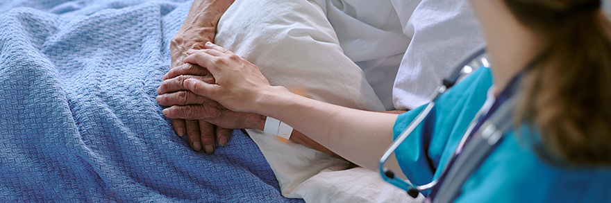 caregiver with someone in hospice